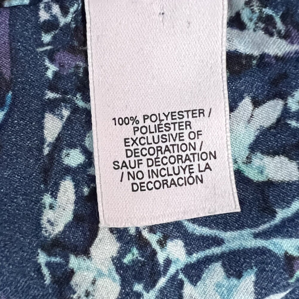Victoria's Secret - Blue Green White Satin Button Up Sleep Pajama Shirt M - Picture 10 of 14